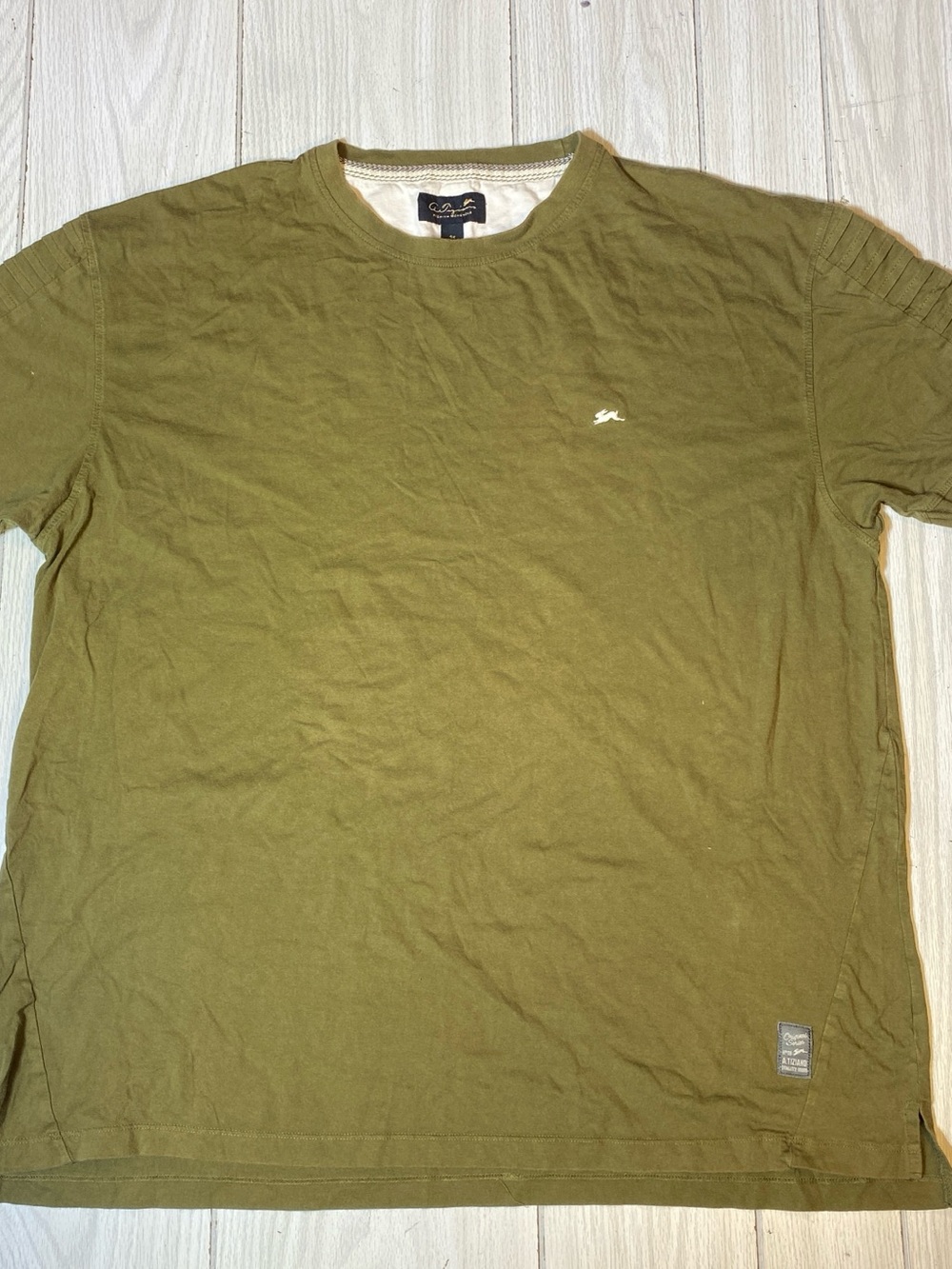 A.tiziano Premium Menswear Olive Green T-Shirt Men's Size 4X 100% Cotton Biker⁠